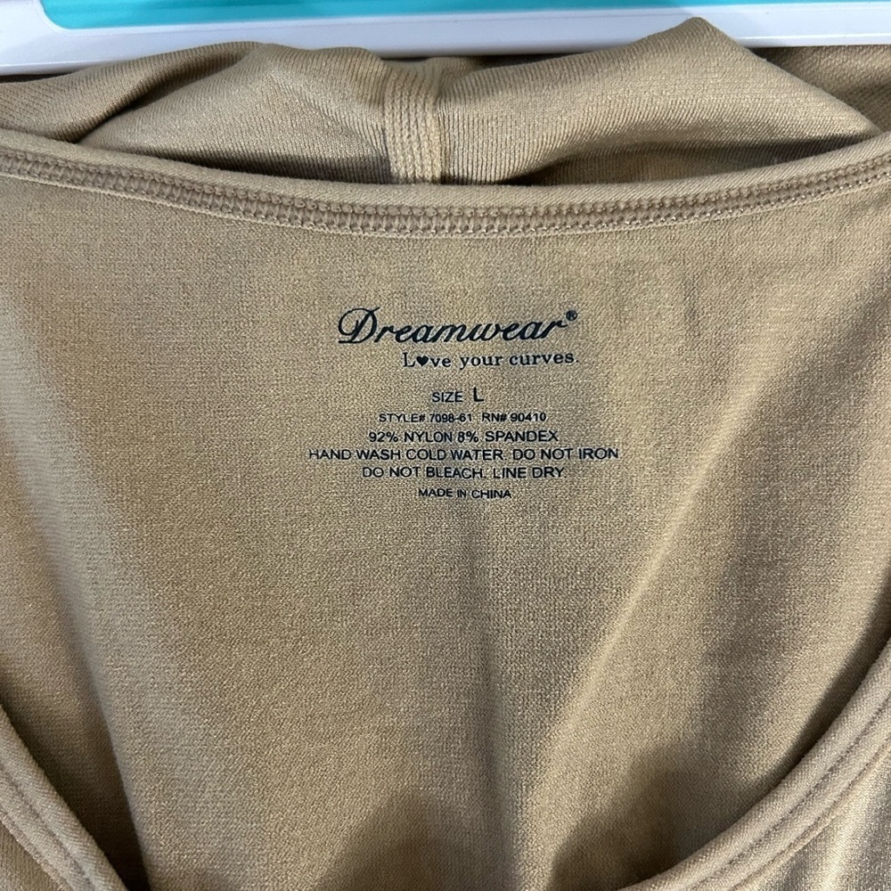 Women’s Dreamwear Tan "Love Your Curves" Body Shaper Bodysuit - Size L - Picture 7 of 8